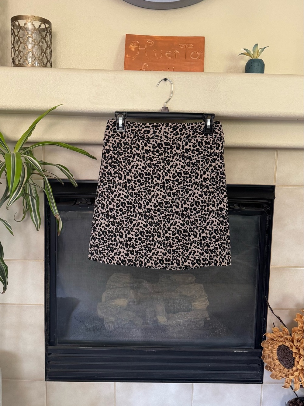 LOFT Petites Leopard Print Skirt Size 00P Women’s Mini A-Line Animal Print